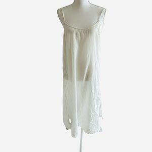 Lali White Cotton Slip Dress Size Large